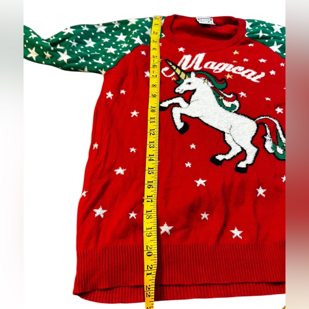 Christmas sweater magical unicorn girls 14/16 - Picture 4 of 8